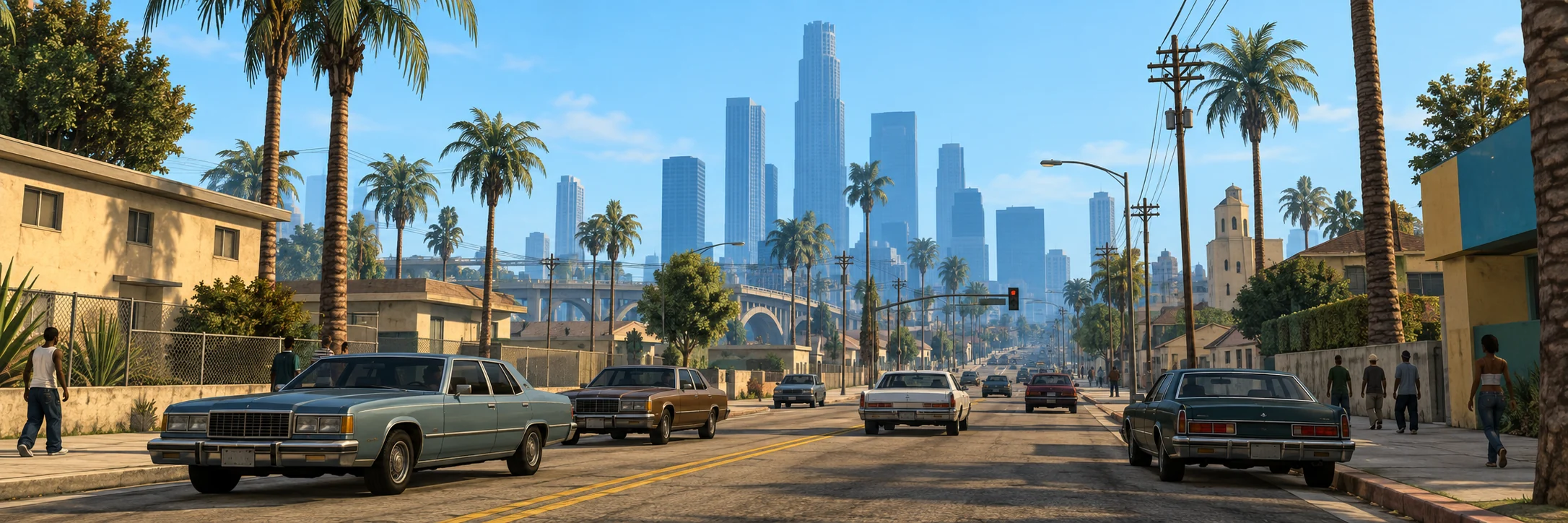 Đường phố Los Santos trong một ngày nắng